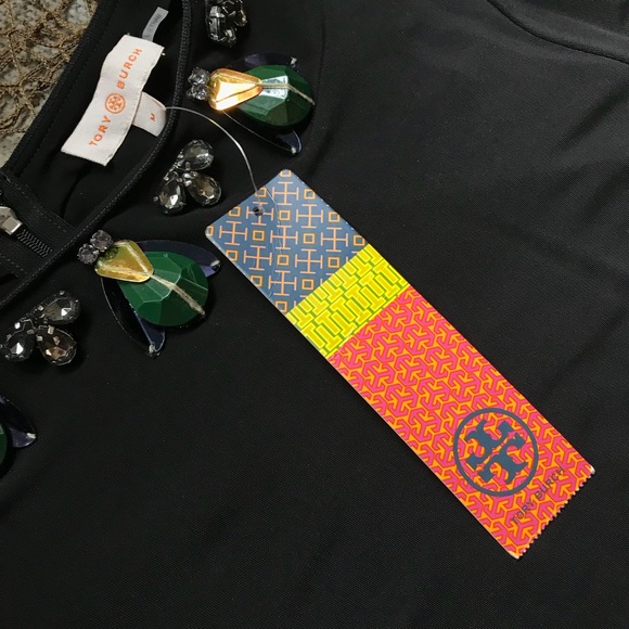 🦋 Tory Burch Deena Dress Jeweled neckline NWT - Picture 5 of 7